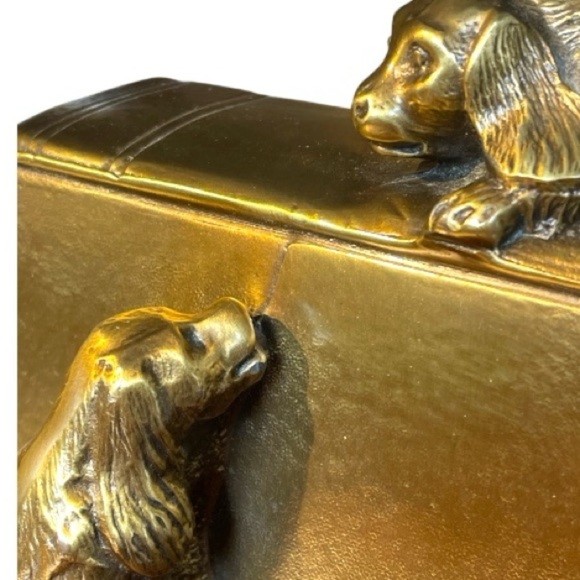 Brass cocker spaniel bookends by PM Craftsman, mid-Century, 1950-1970, made USA - Picture 3 of 8